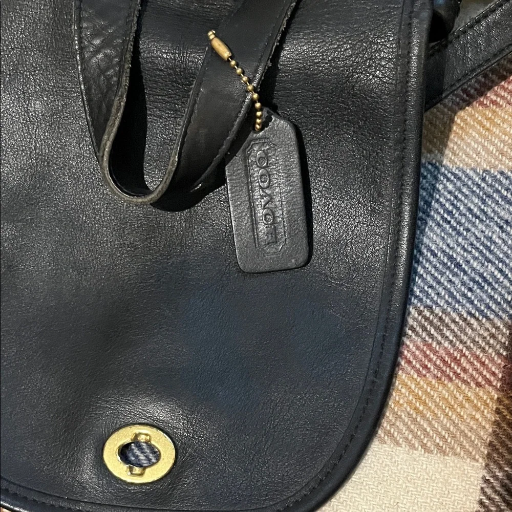 Coach Black Leather Backpack with Gold Hardware - Picture 10 of 10
